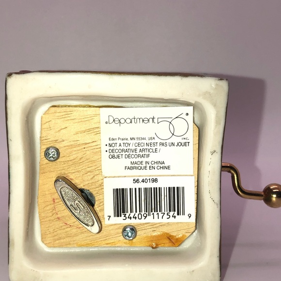 Department 56 Santa Music Box Jack In The Box Trinket Ceramic - Picture 7 of 7